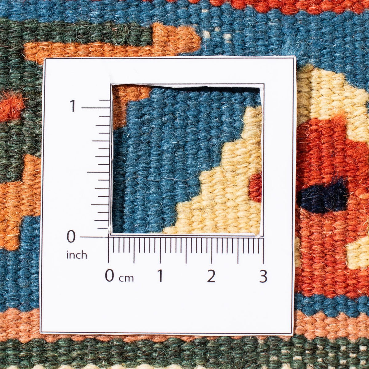 Kelim Carpet - orientalisk matta kvadrat  - 105 x 103 cm - röd