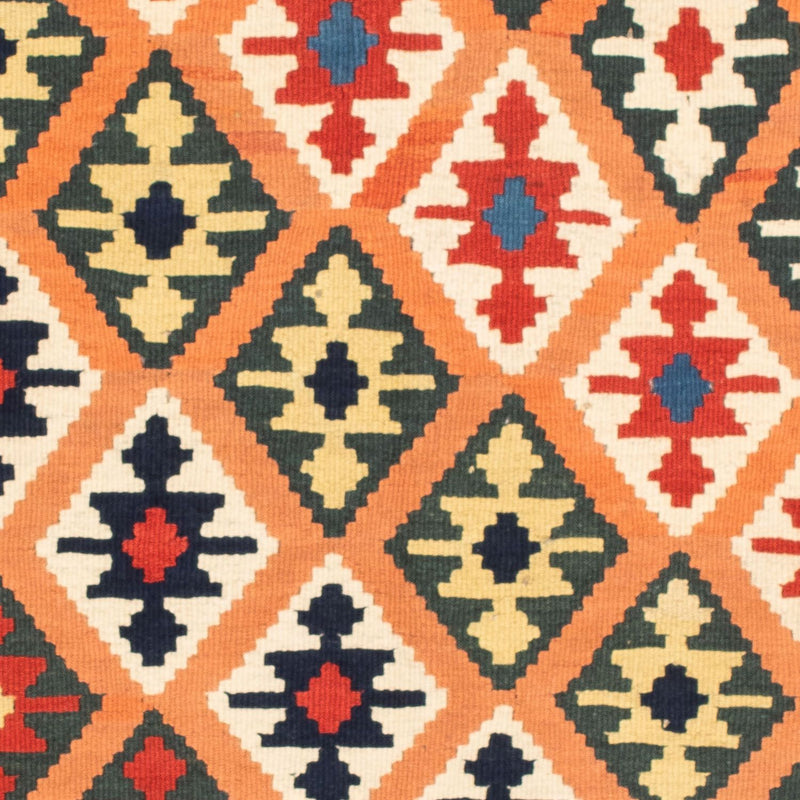 Kelim Carpet - orientalisk matta kvadrat  - 103 x 100 cm - ljusbrun