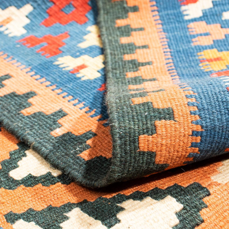 Kelim Carpet - orientalisk matta kvadrat  - 103 x 100 cm - ljusbrun