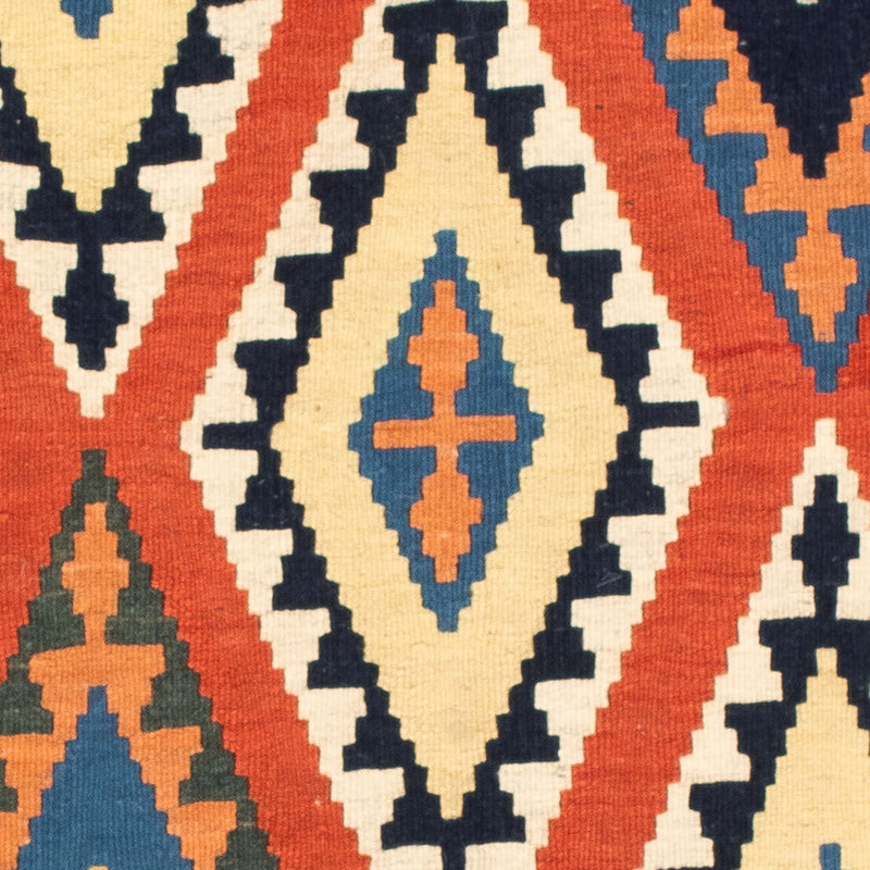 Kelim Carpet - orientalisk matta kvadrat  - 114 x 102 cm - röd