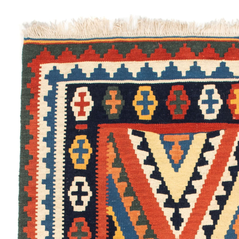 Kelim Carpet - orientalisk matta kvadrat  - 114 x 102 cm - röd