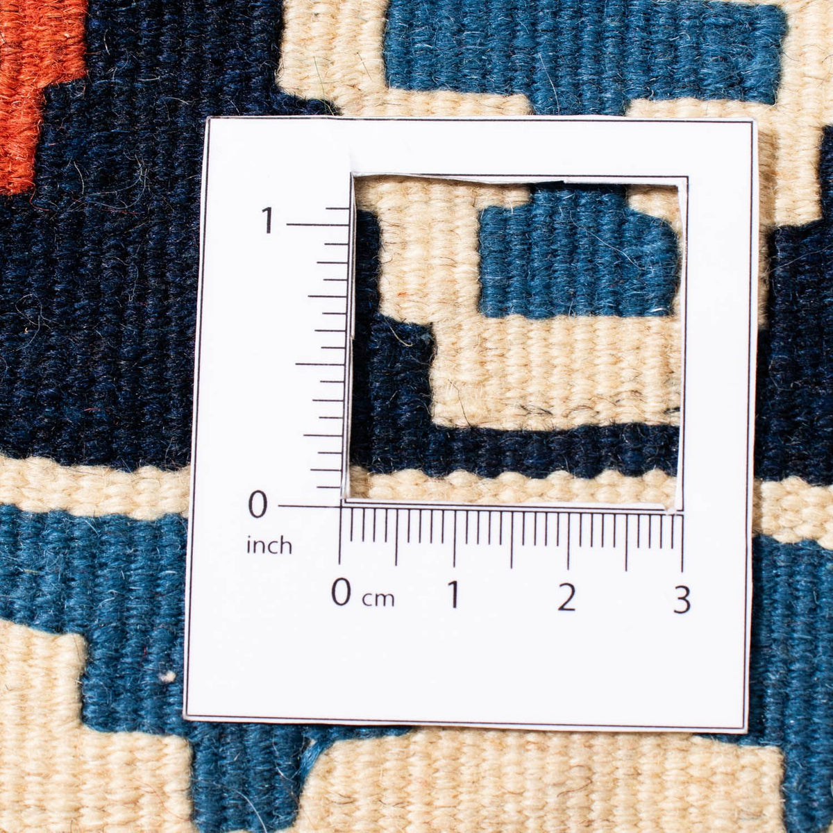 Kelim Carpet - orientalisk matta kvadrat  - 114 x 102 cm - röd