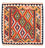 Kelim Carpet - orientalisk matta kvadrat  - 108 x 104 cm - orange