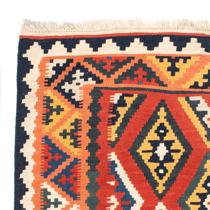 Kelim Carpet - orientalisk matta kvadrat  - 108 x 104 cm - orange