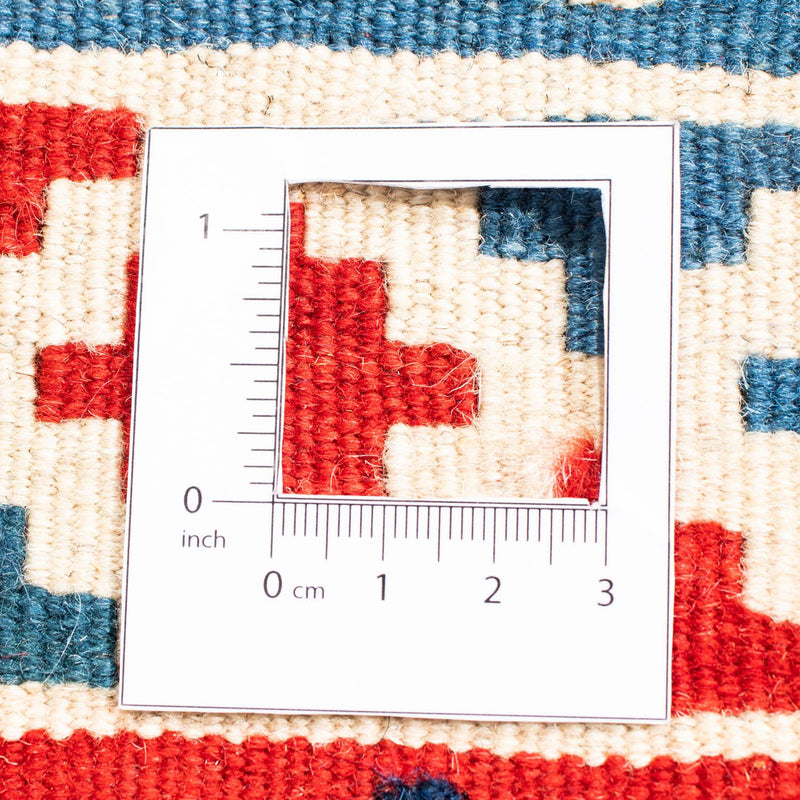 Kelim Carpet - orientalisk matta kvadrat  - 105 x 103 cm - röd