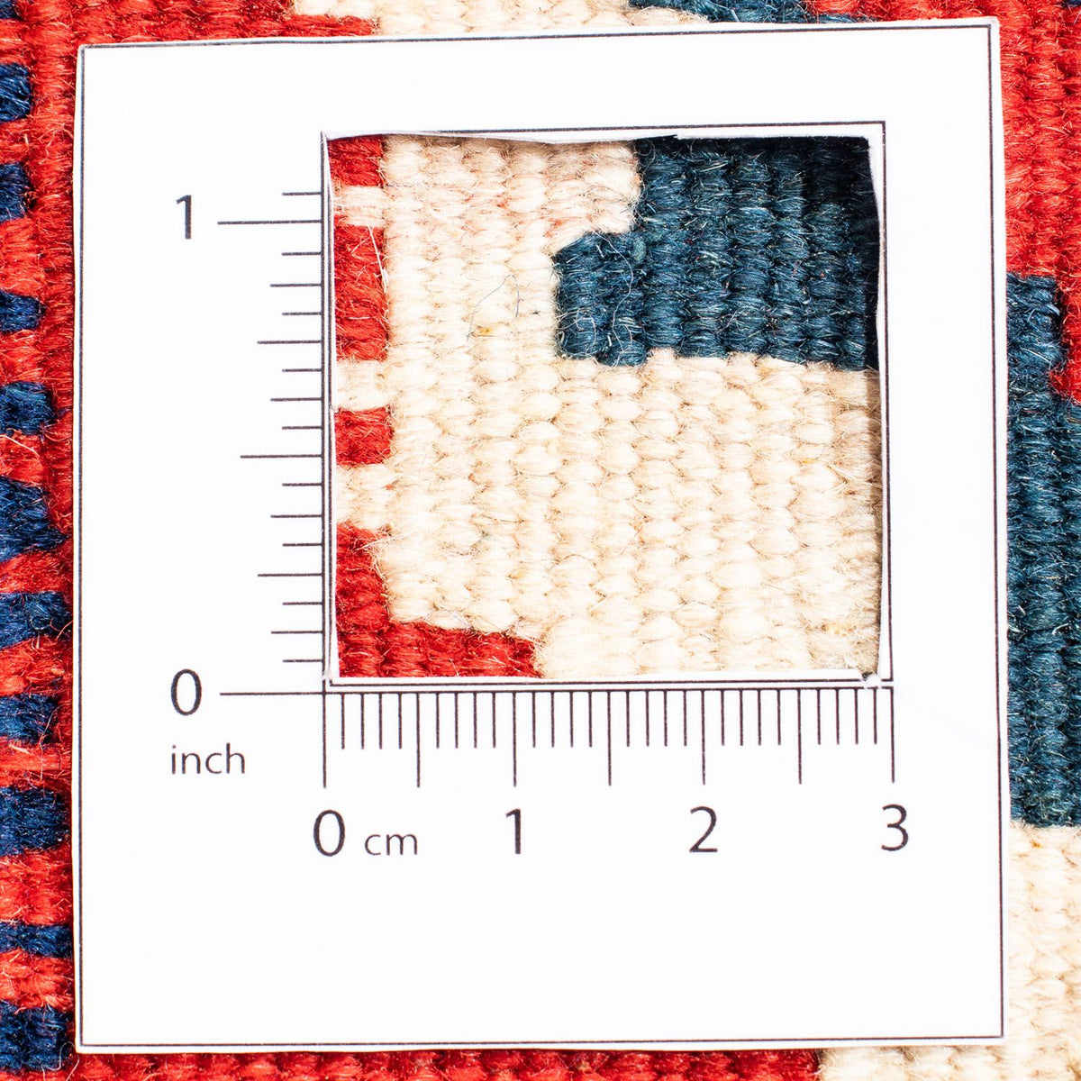 Kelim Carpet - orientalisk matta kvadrat  - 102 x 94 cm - mörkröd