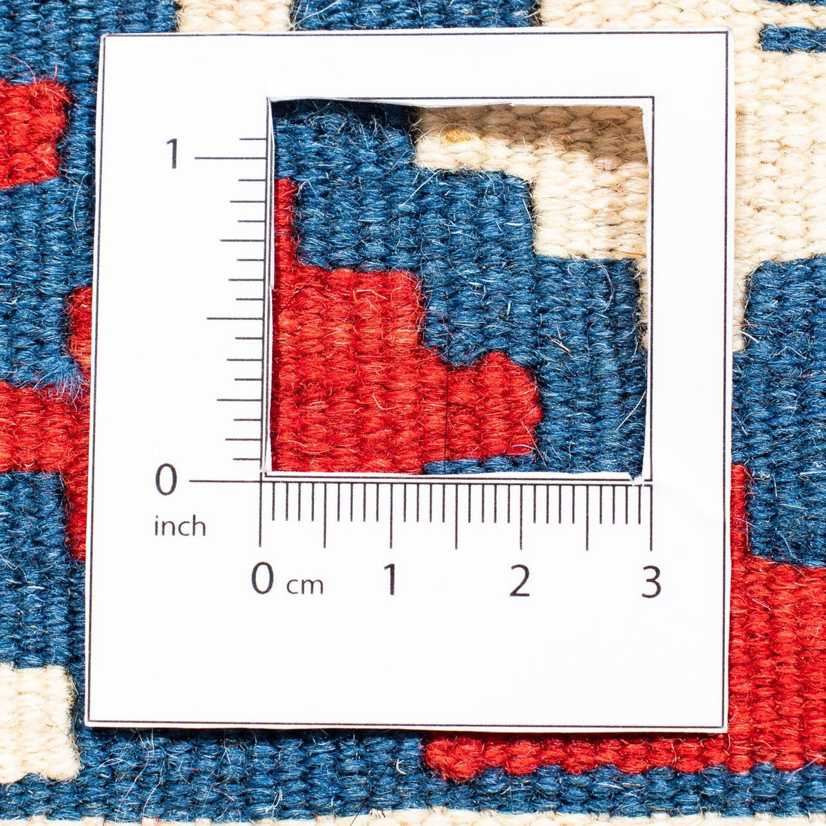 Kelim Carpet - orientalisk matta kvadrat  - 105 x 102 cm - mörkblå