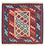Kelim Carpet - orientalisk matta kvadrat  - 105 x 104 cm - flerfärgad