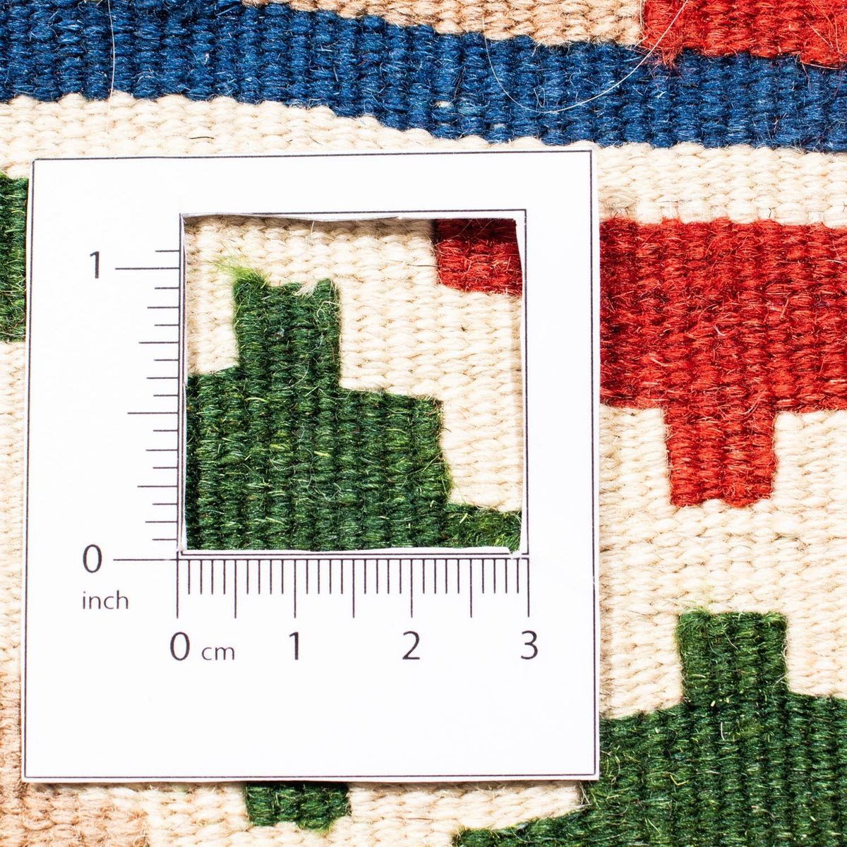 Kelim Carpet - orientalisk matta kvadrat  - 103 x 100 cm - mörkblå