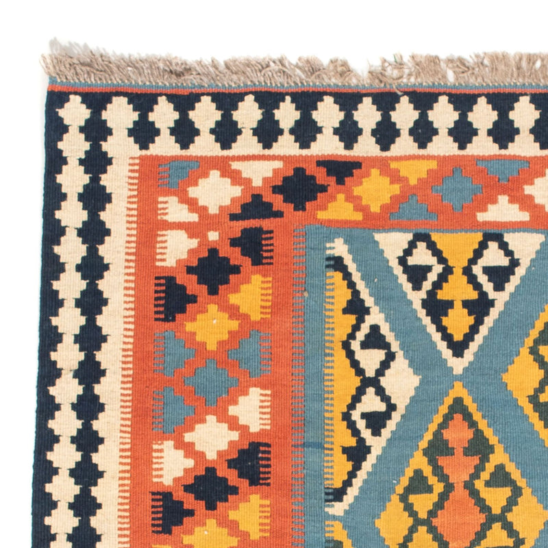 Kelim Carpet - orientalisk matta kvadrat  - 102 x 101 cm - orange