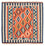 Kelim Carpet - orientalisk matta kvadrat  - 104 x 104 cm - rost