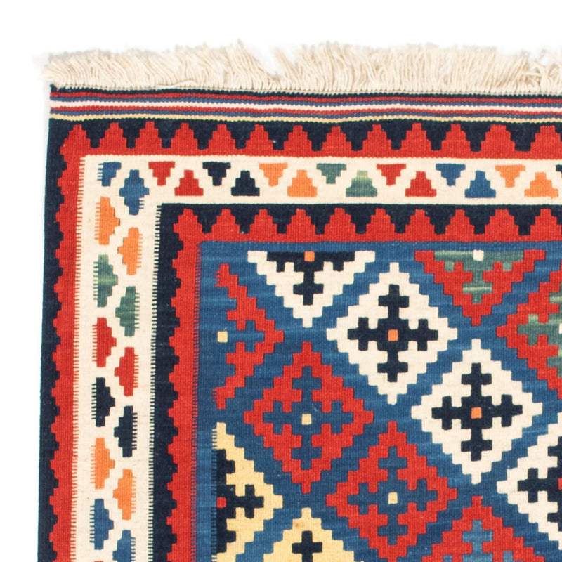 Kelim Carpet - orientalisk matta kvadrat  - 104 x 97 cm - blå