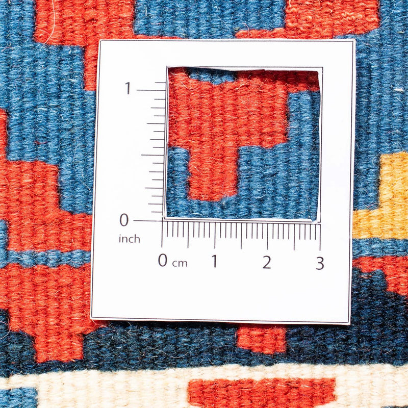 Kelim Carpet - orientalisk matta kvadrat  - 104 x 97 cm - blå