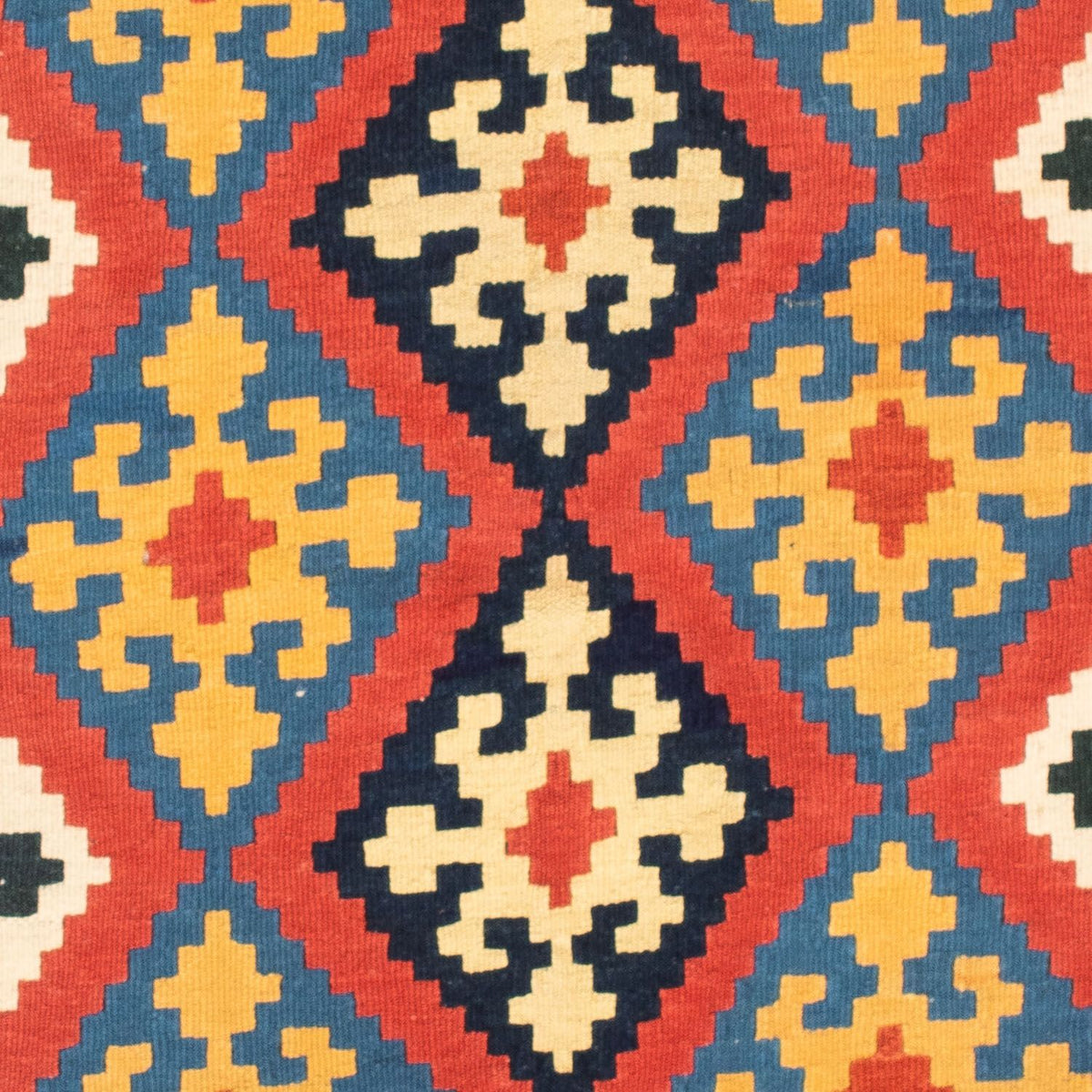 Kelim Carpet - orientalisk matta kvadrat  - 102 x 101 cm - röd