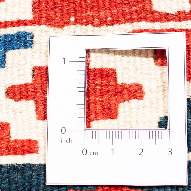 Kelim Carpet - orientalisk matta kvadrat  - 104 x 100 cm - mörkblå