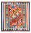 Kelim Carpet - orientalisk matta kvadrat  - 106 x 106 cm - orange