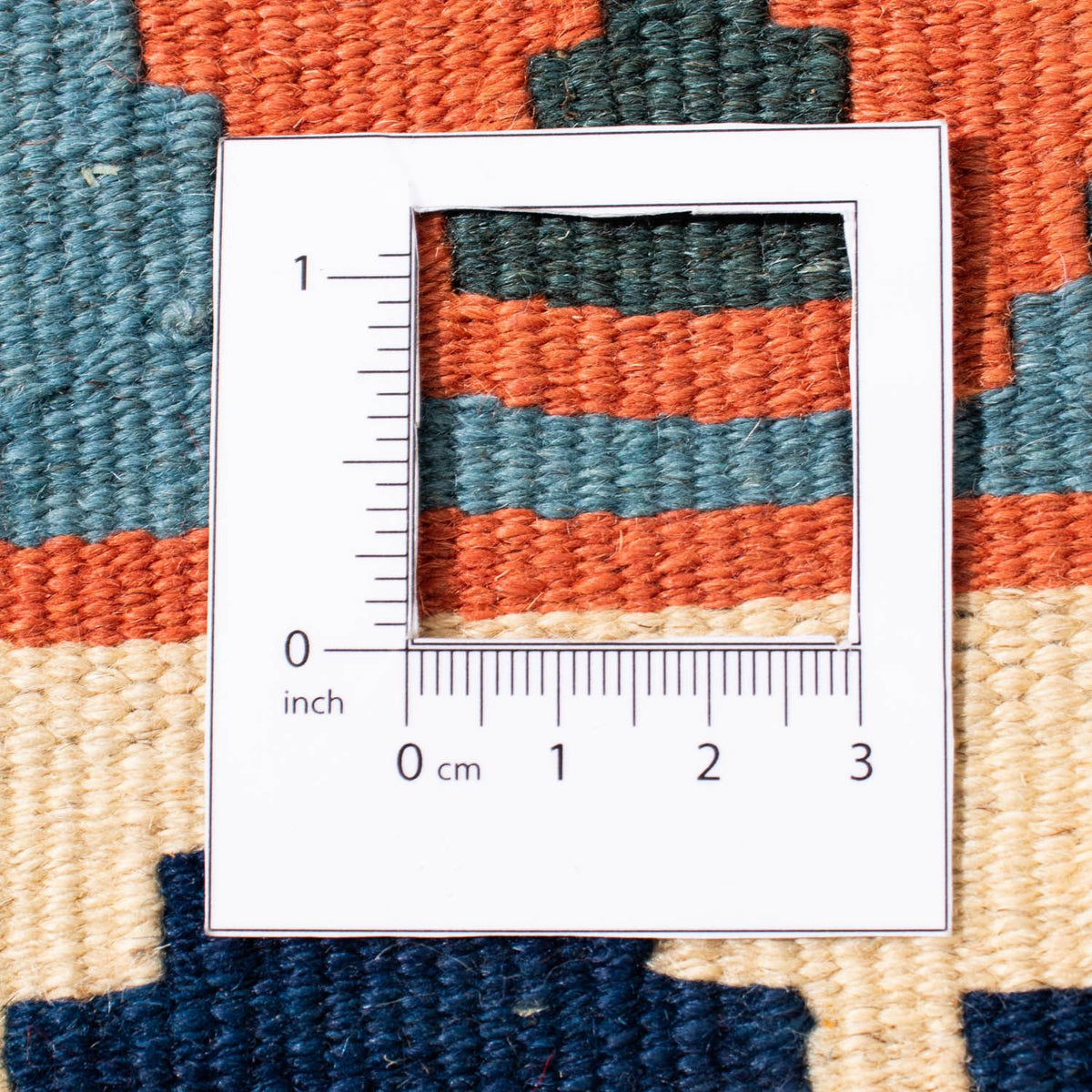 Kelim Carpet - orientalisk matta kvadrat  - 106 x 106 cm - orange