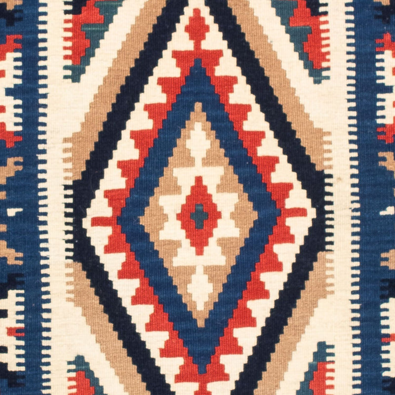 Kelim Carpet - orientalisk matta kvadrat  - 106 x 100 cm - flerfärgad