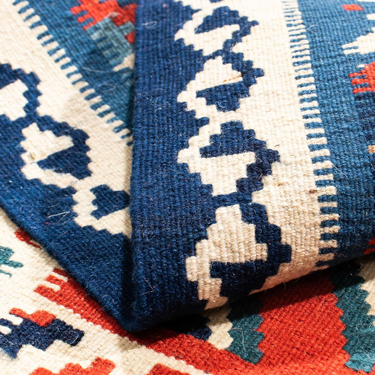 Kelim Carpet - orientalisk matta kvadrat  - 103 x 101 cm - flerfärgad