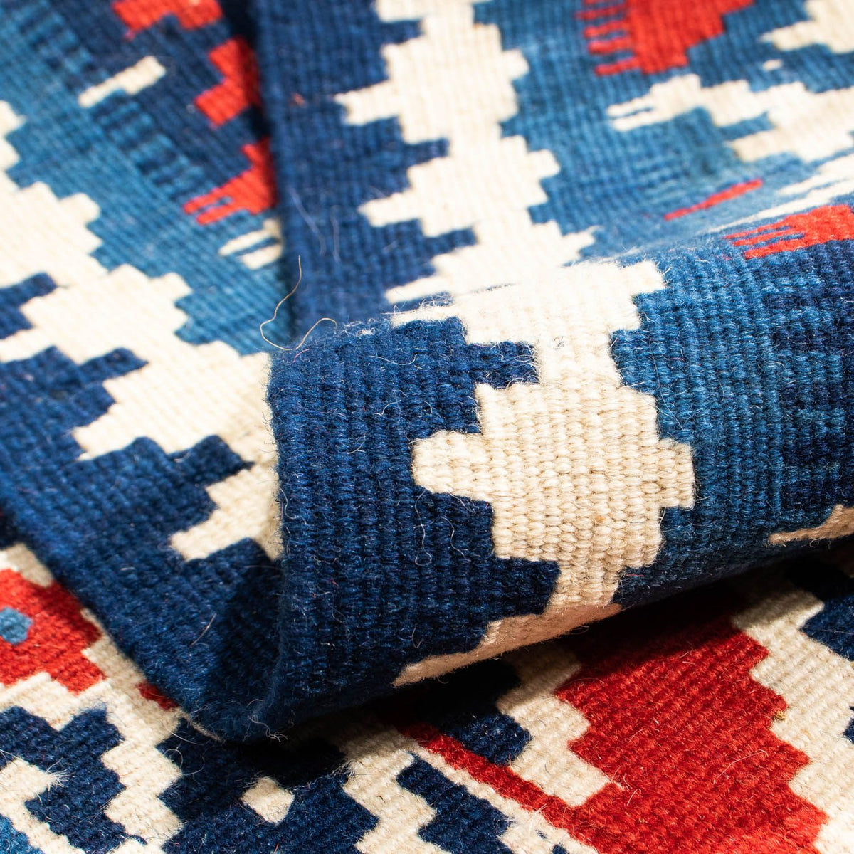 Kelim Carpet - orientalisk matta kvadrat  - 103 x 103 cm - flerfärgad