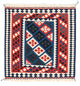 Kelim Carpet - orientalisk matta kvadrat  - 104 x 103 cm - flerfärgad