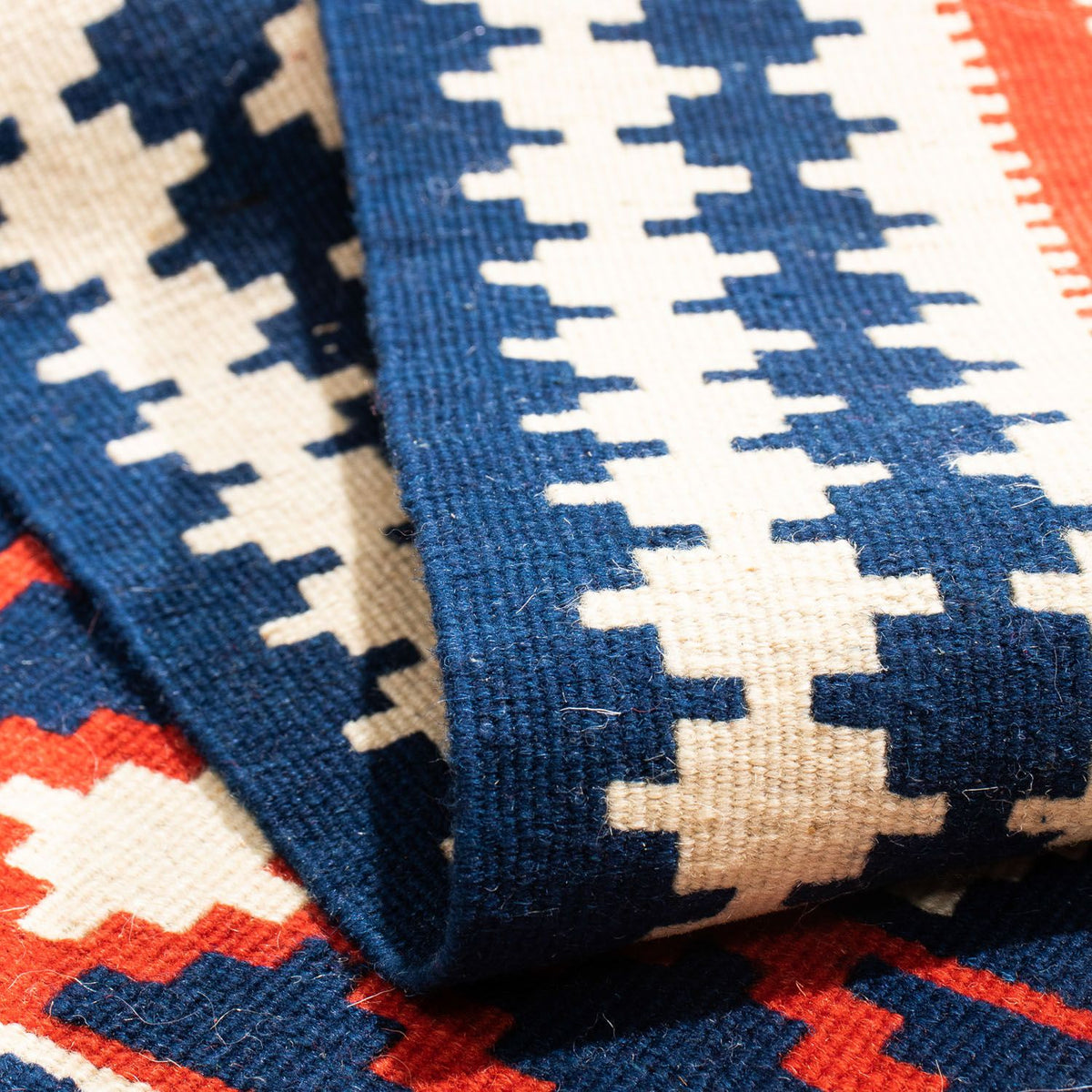 Kelim Carpet - orientalisk matta kvadrat  - 104 x 103 cm - flerfärgad