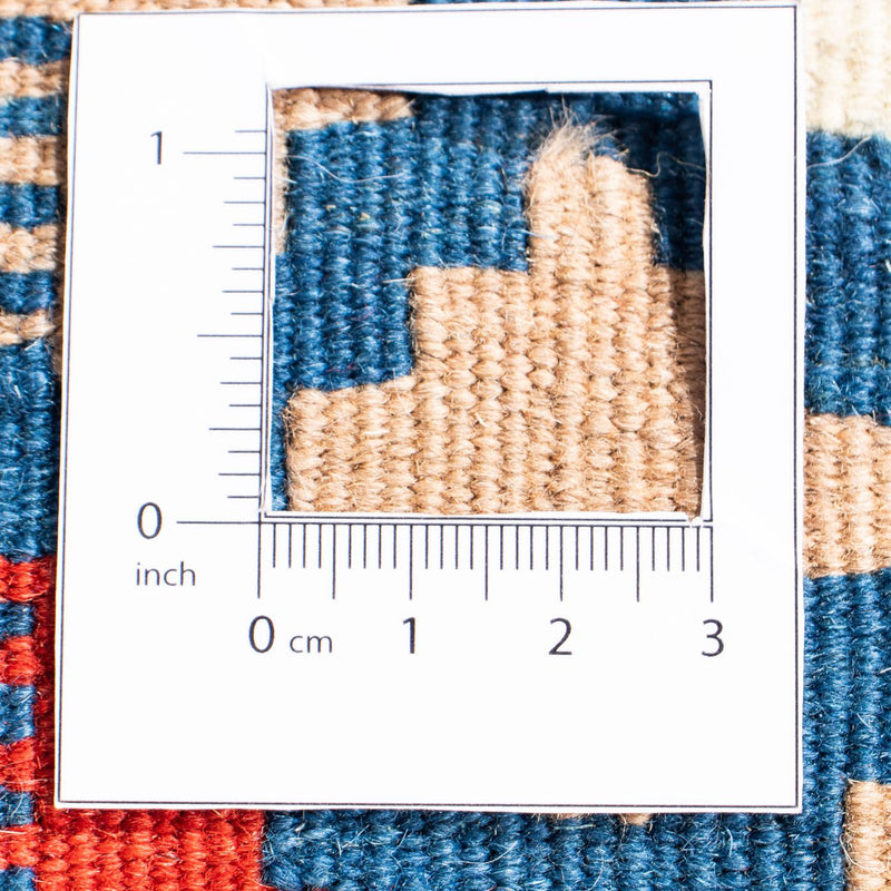 Kelim Carpet - orientalisk matta kvadrat  - 108 x 103 cm - blå