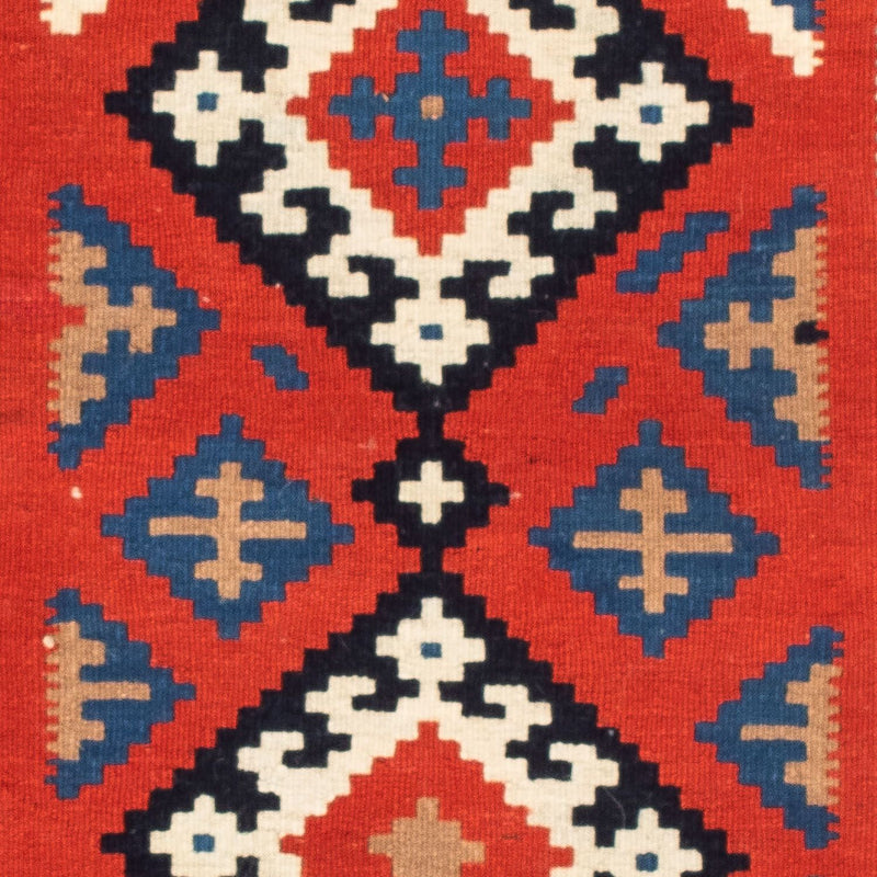 Kelim Carpet - orientalisk matta kvadrat  - 106 x 100 cm - flerfärgad