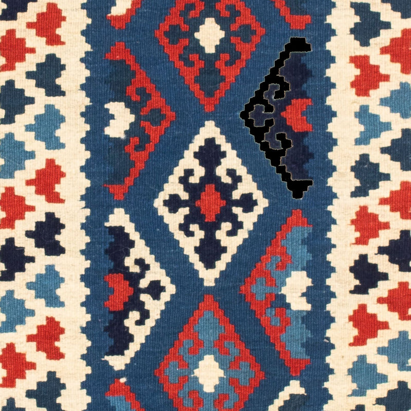 Kelim Carpet - orientalisk matta kvadrat  - 102 x 102 cm - flerfärgad