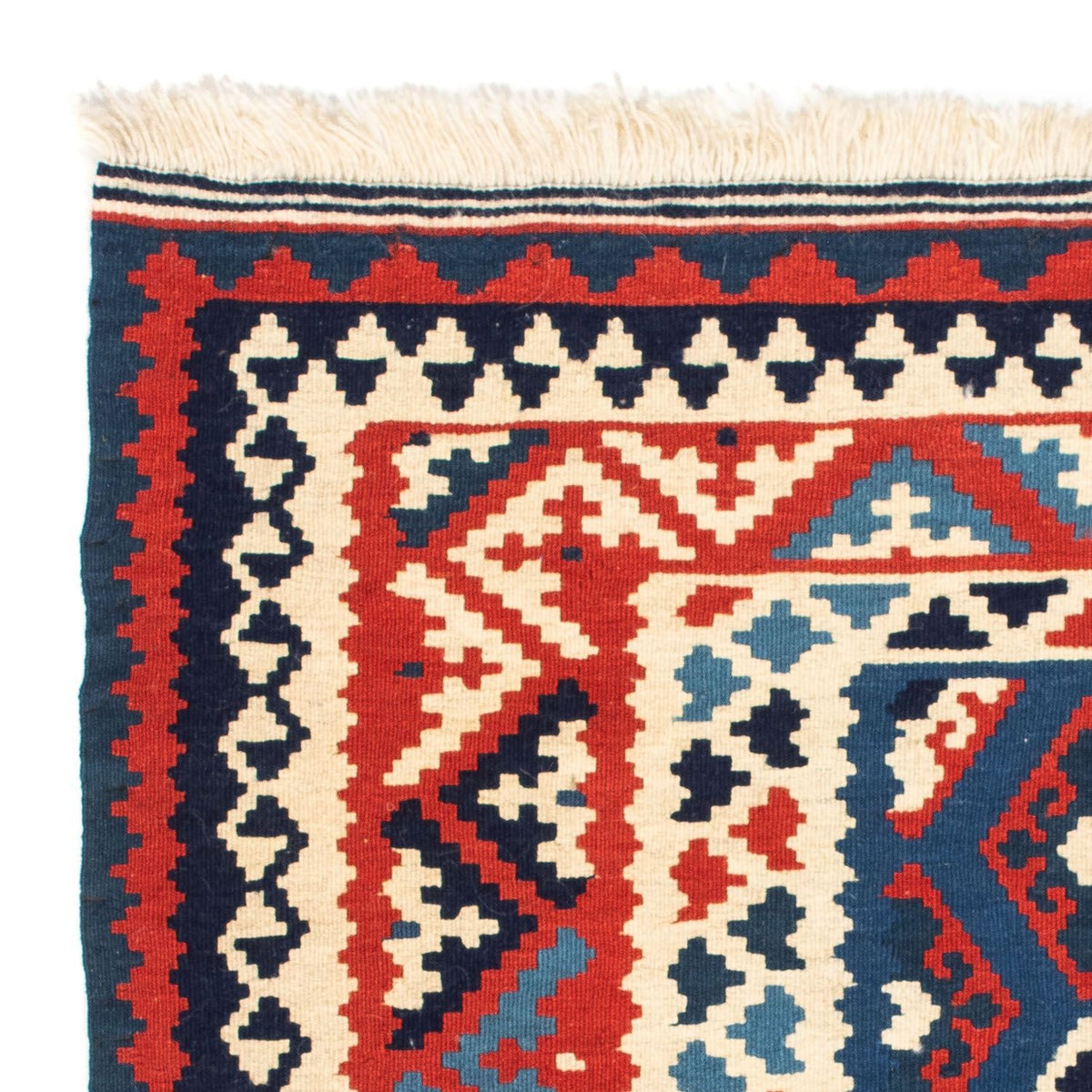 Kelim Carpet - orientalisk matta kvadrat  - 102 x 102 cm - flerfärgad