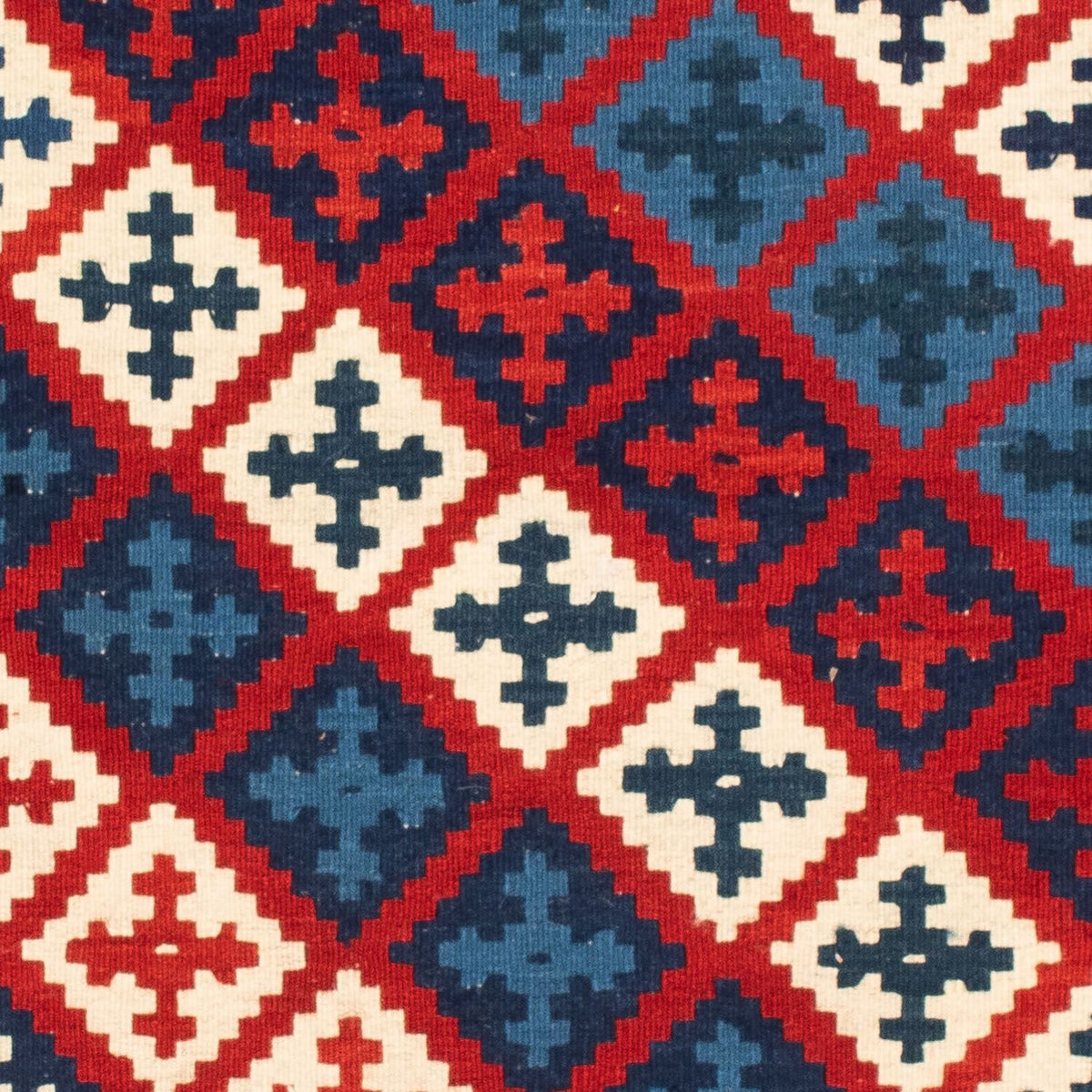 Kelim Carpet - orientalisk matta kvadrat  - 105 x 102 cm - flerfärgad