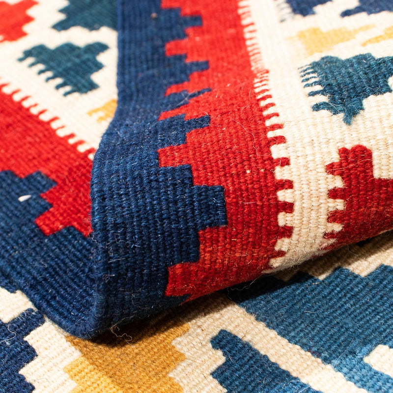 Kelim Carpet - orientalisk matta kvadrat  - 105 x 102 cm - flerfärgad