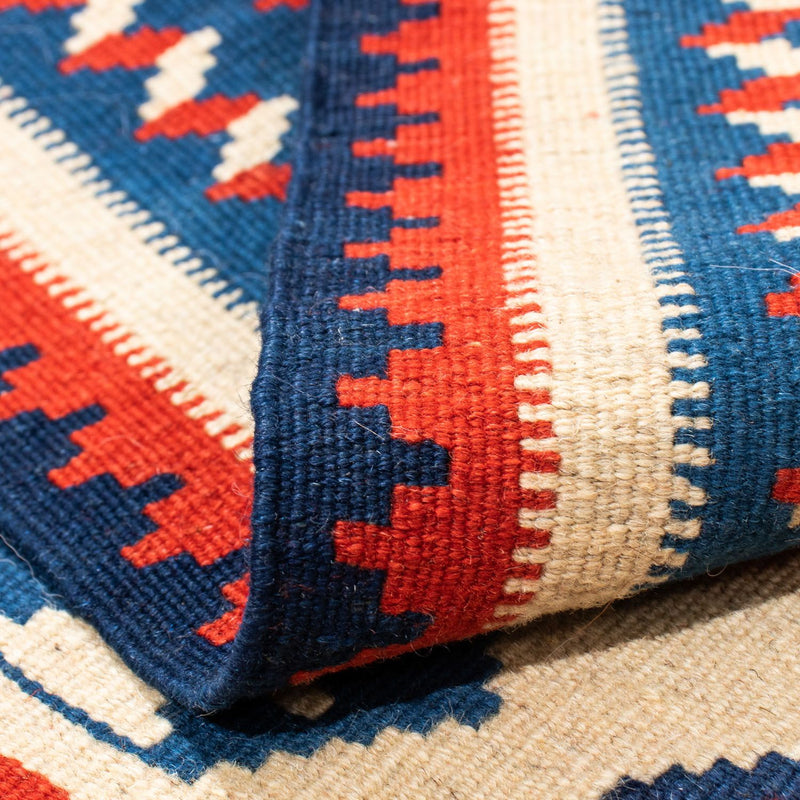 Kelim Carpet - orientalisk matta kvadrat  - 103 x 103 cm - beige