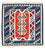 Kelim Carpet - orientalisk matta kvadrat  - 103 x 103 cm - flerfärgad