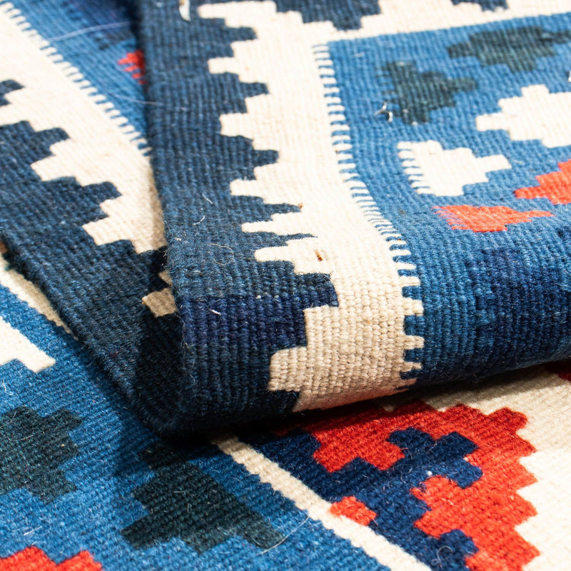 Kelim Carpet - orientalisk matta kvadrat  - 103 x 103 cm - flerfärgad