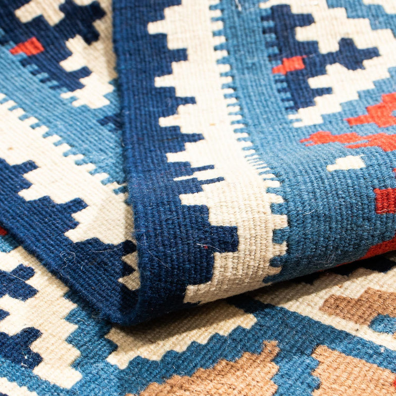 Kelim Carpet - orientalisk matta kvadrat  - 101 x 96 cm - flerfärgad