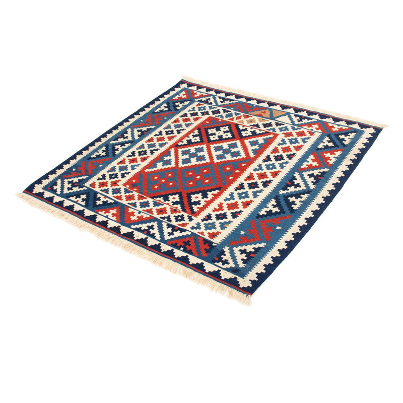 Kelim Carpet - orientalisk matta kvadrat  - 101 x 96 cm - flerfärgad