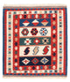 Kelim Carpet - orientalisk matta kvadrat  - 106 x 100 cm - flerfärgad