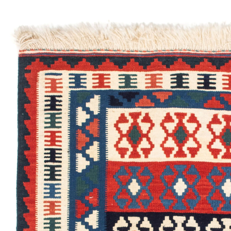 Kelim Carpet - orientalisk matta kvadrat  - 110 x 100 cm - blå