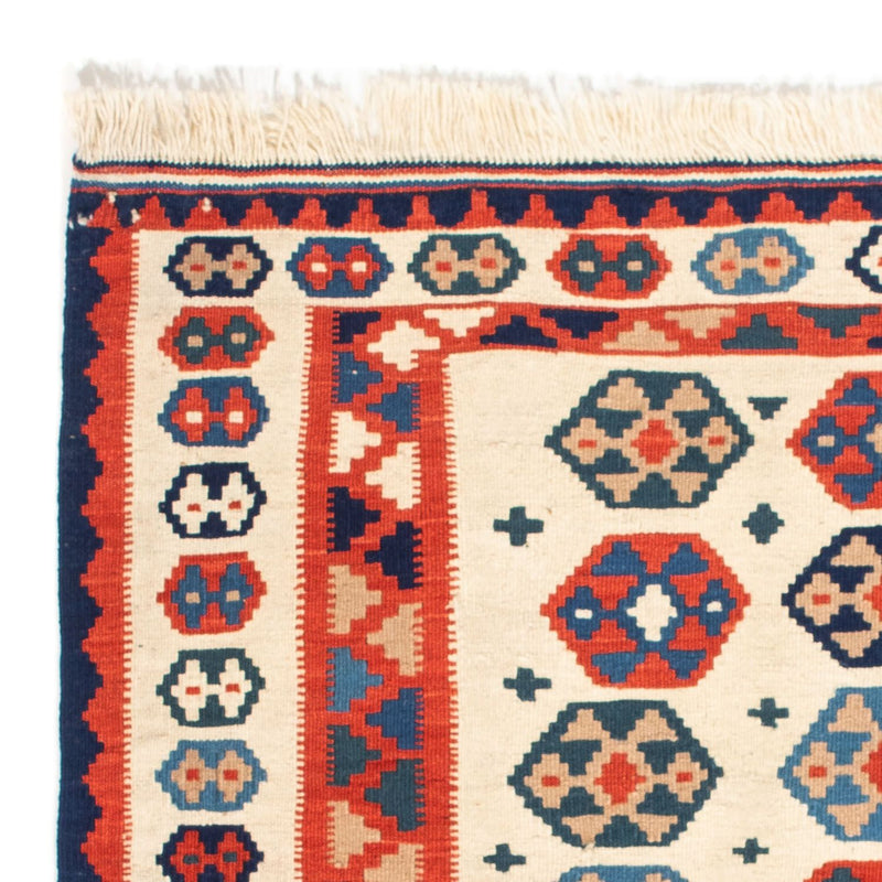 Kelim Carpet - orientalisk matta kvadrat  - 104 x 102 cm - beige