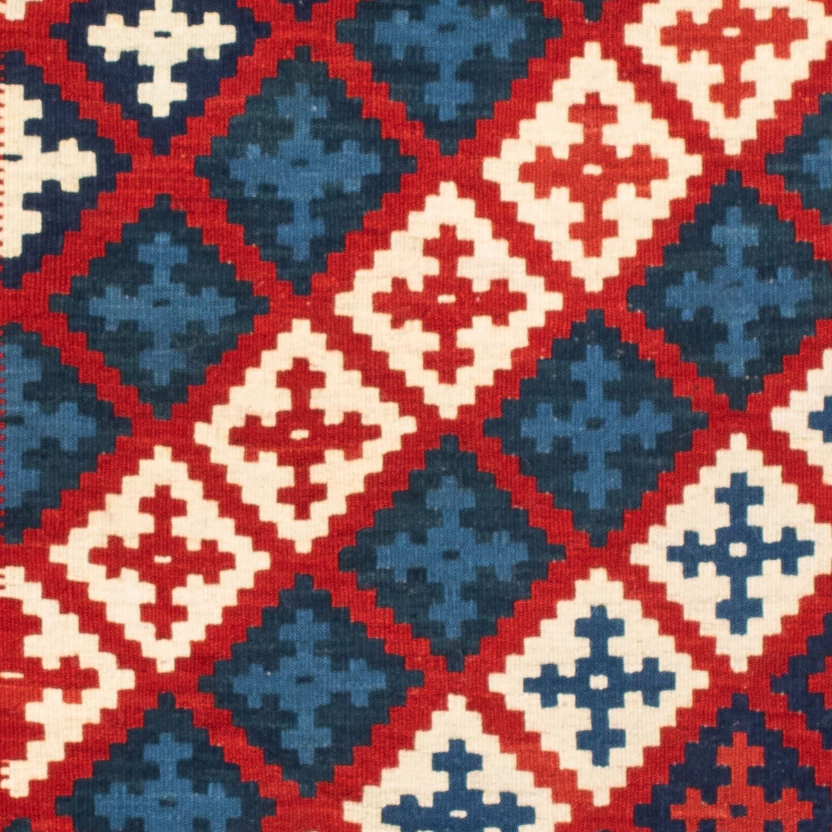 Kelim Carpet - orientalisk matta kvadrat  - 105 x 104 cm - flerfärgad