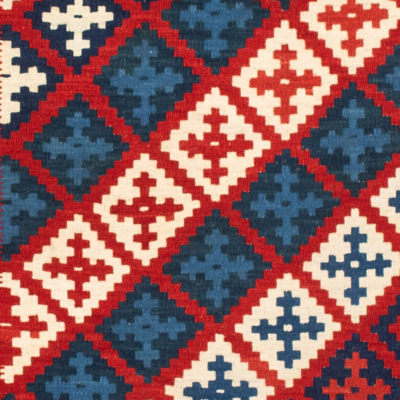 Kelim Carpet - orientalisk matta kvadrat  - 105 x 104 cm - flerfärgad