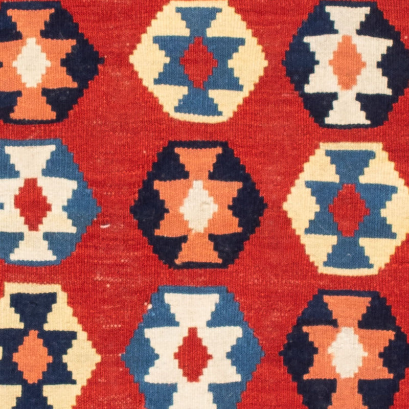 Kelim Carpet - orientalisk matta kvadrat  - 110 x 105 cm - blå