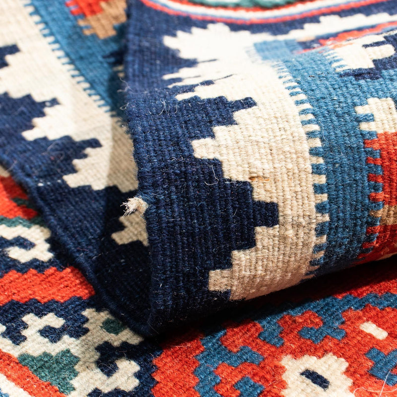 Kelim Carpet - orientalisk matta kvadrat  - 103 x 100 cm - flerfärgad