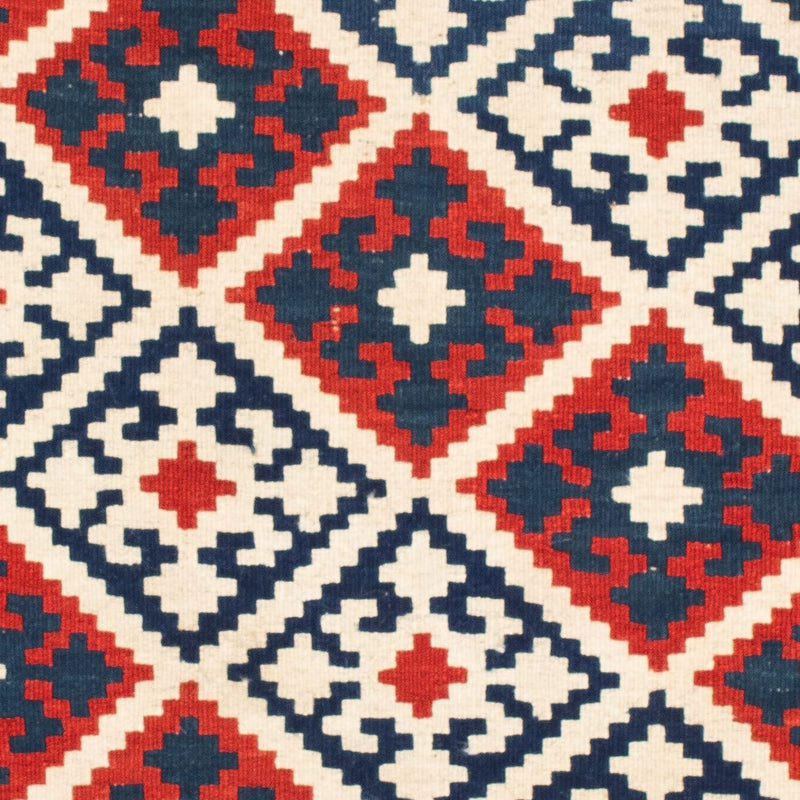 Kelim Carpet - orientalisk matta kvadrat  - 103 x 102 cm - beige