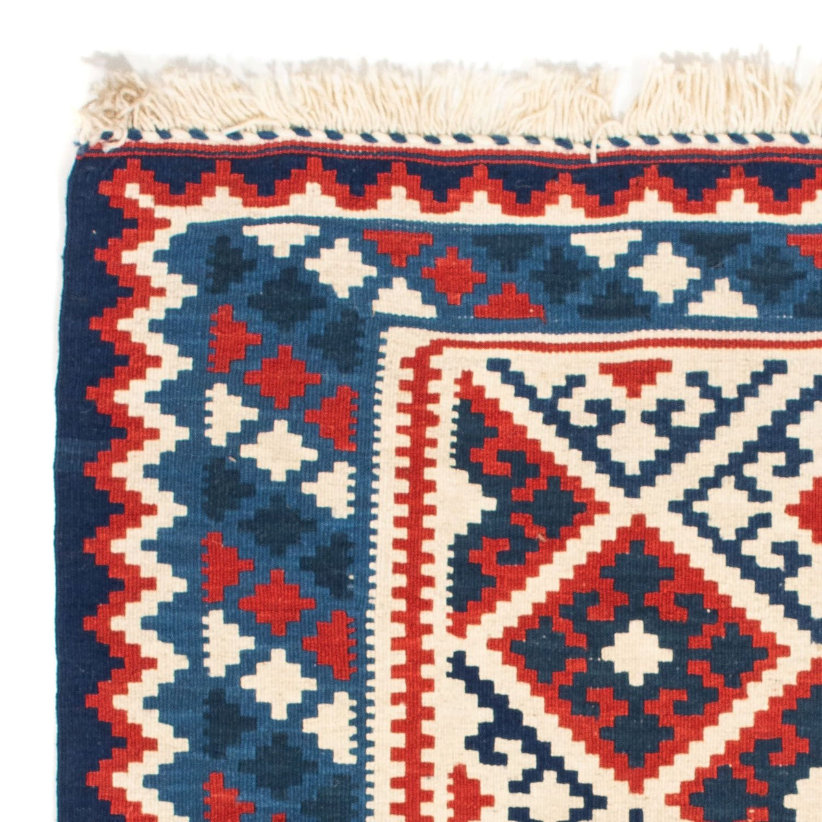 Kelim Carpet - orientalisk matta kvadrat  - 103 x 102 cm - beige