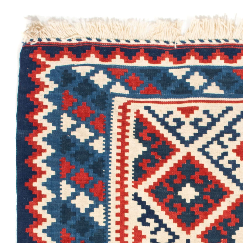 Kelim Carpet - orientalisk matta kvadrat  - 103 x 102 cm - beige