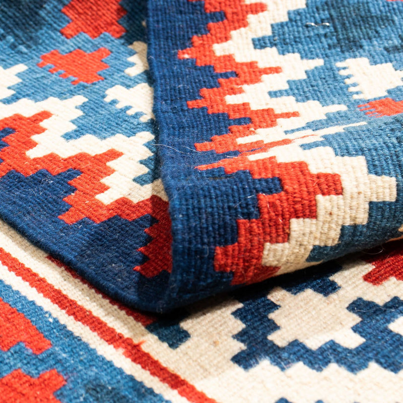 Kelim Carpet - orientalisk matta kvadrat  - 103 x 102 cm - beige