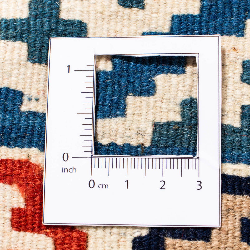 Kelim Carpet - orientalisk matta kvadrat  - 105 x 103 cm - blå