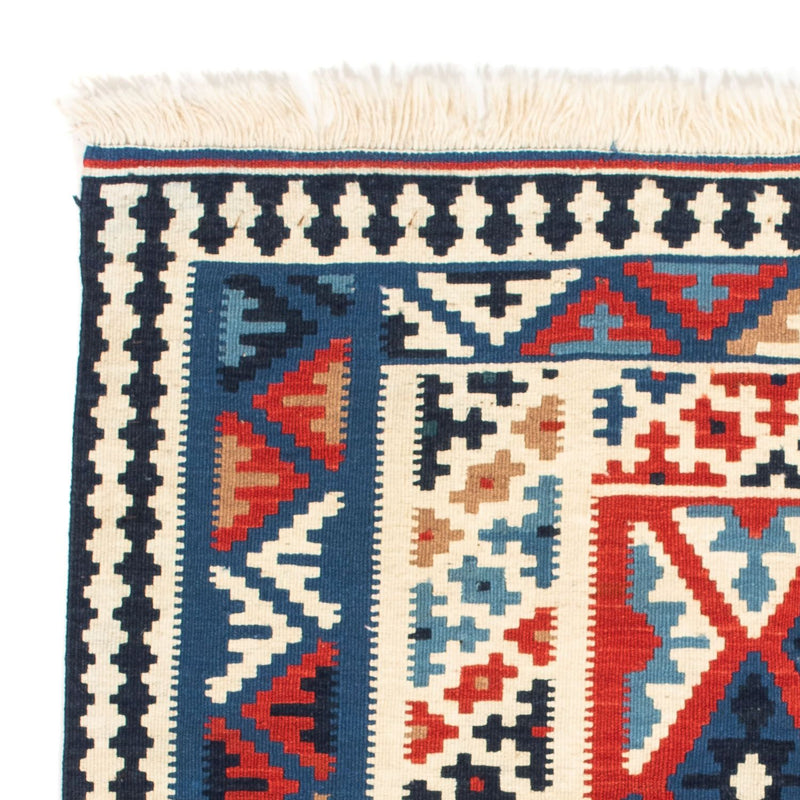 Kelim Carpet - orientalisk matta kvadrat  - 103 x 103 cm - blå